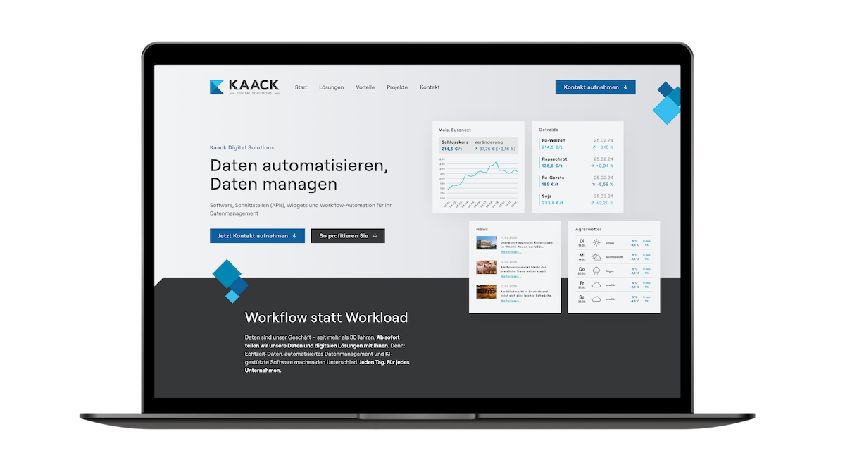 Microsite von Kaack Digital Solutions