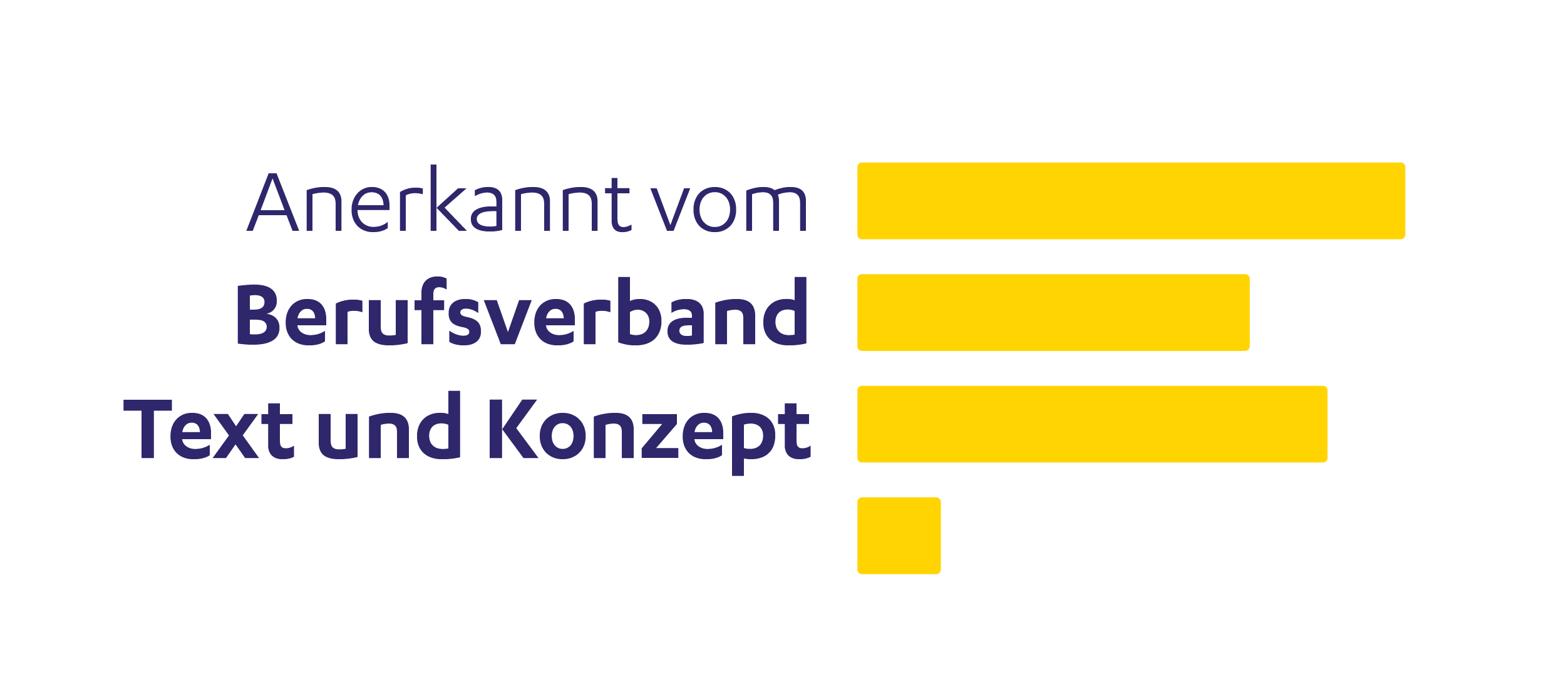 Anerkannt vom Berufsverband Text und Konzept